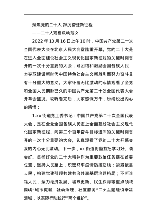 踔厉奋进新征程——二十大观看反响范文.docx