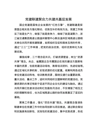 X建联建聚合力 共建共赢促发展.docx