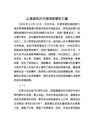 从通道转兵中感悟智慧和力量.docx