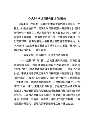 个人述学述职述廉述法报告.docx