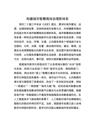 构建城市智慧高效治理新体系.docx