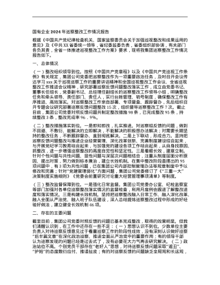 国有企业2024年巡察整改工作情况报告.docx