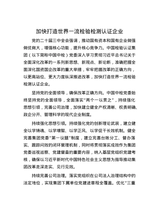 加快打造世界一流检验检测认证企业.docx