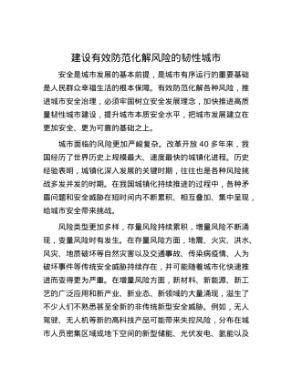 建设有效防范化解风险的韧性城市.docx