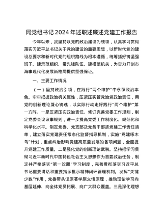 局X组书记2024年述职述廉述X建工作报告.docx
