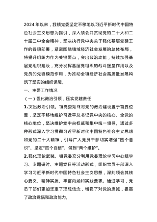 某乡镇党委2024年度基层党建工作总结.docx