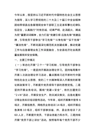 县应急管理局党组书记2024年述职述廉述党建工作报告.docx