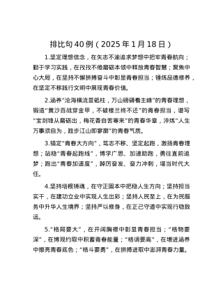 排比句40例（2025年1月18日）.docx