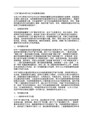 “三风”建设专项行动工作进展情况报告.docx