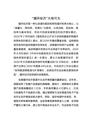 “循环经济”大有可为.docx