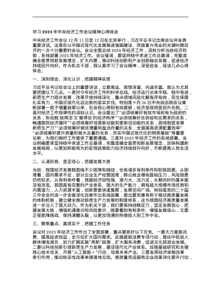 学习2024年中央经济工作会议精神心得体会.docx