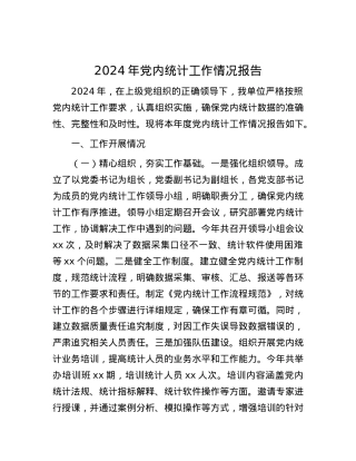 2024年X内统计工作情况报告.docx