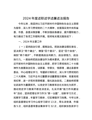 2024年度述职述学述廉述法报告.docx