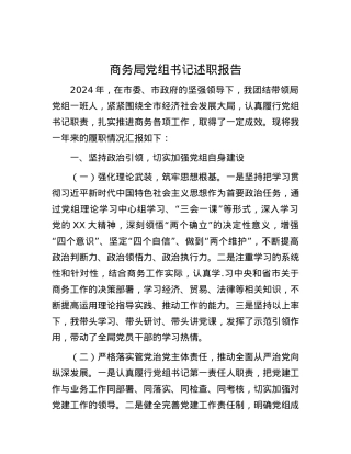 商务局X组书记述职报告.docx