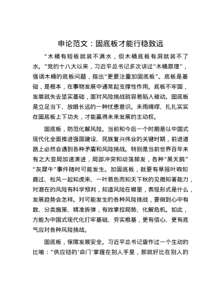 申论范文：固底板才能行稳致远.docx
