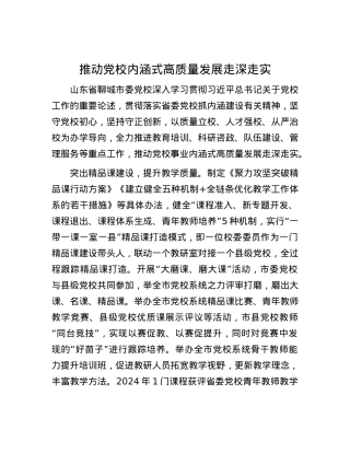 推动X校内涵式高质量发展走深走实.docx