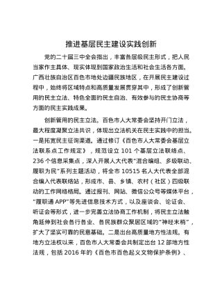 推进基层民主建设实践创新.docx