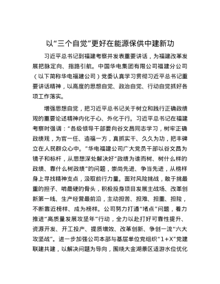以“三个自觉”更好在能源保供中建新功.docx
