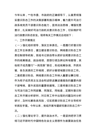 2024年某市司法局意识形态工作总结.docx
