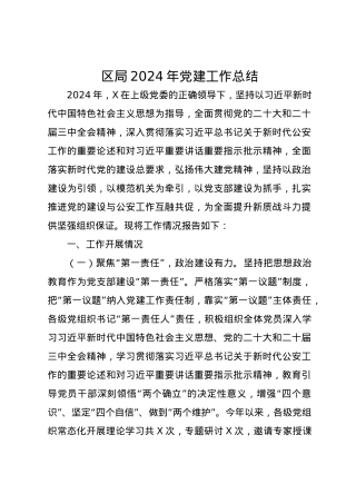 区局2024年党建工作总结.docx
