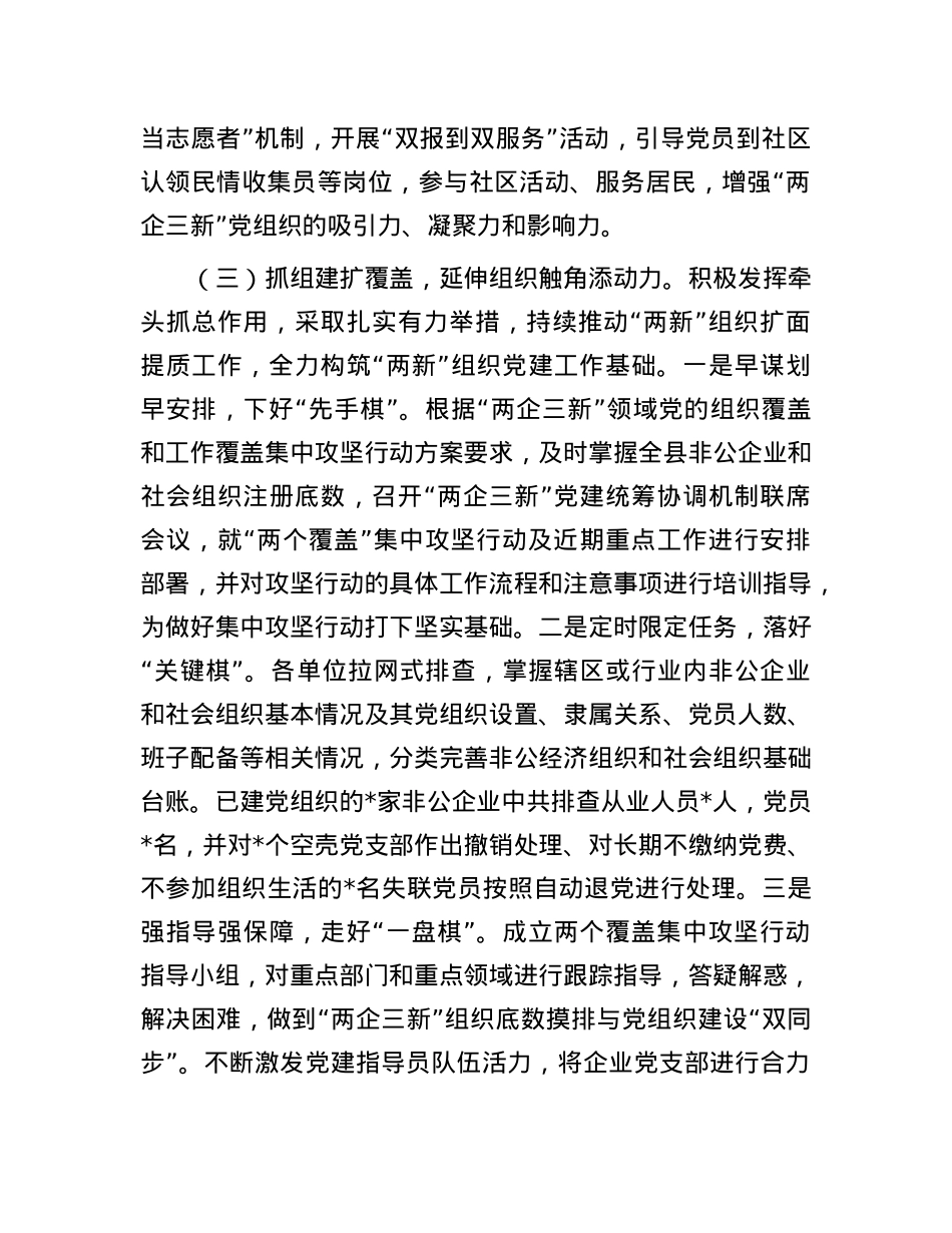 区委两新工委2024年度抓基层X建工作述职报告.docx_第3页