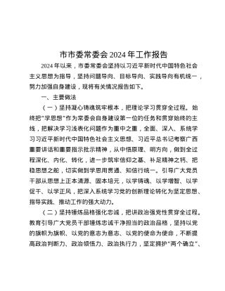市市委常委会2024年工作报告.docx