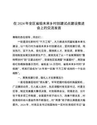在2024年全区省级未来乡村创建试点建设推进会上的交流发言.docx