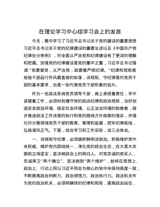 在理论学习中心组学习会上的发言.docx