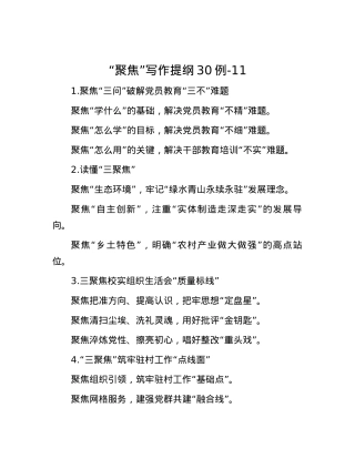 “聚焦”写作提纲30例-11.docx