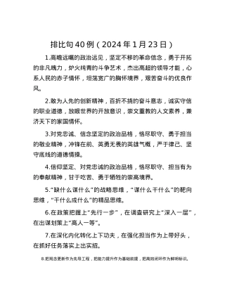 排比句40例（2024年1月23日）.docx