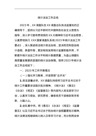 统计法治工作总结.docx