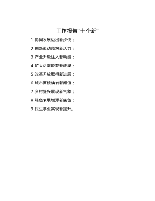 工作报告“十个新”.docx