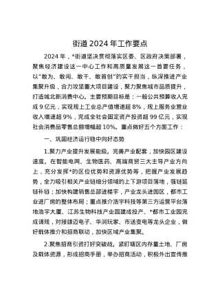 街道2024年工作要点.docx