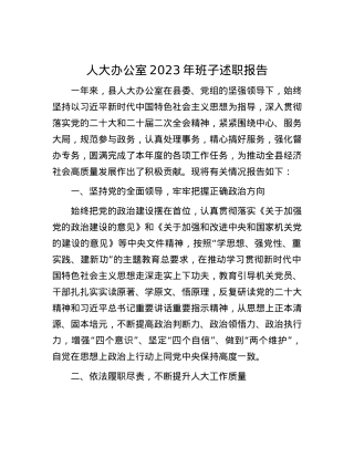 人大办公室2023年班子述职报告.docx