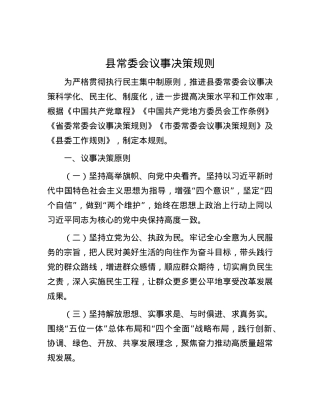 县常委会议事决策规则.docx