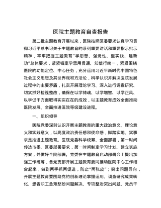 医院主题教育自查报告.docx