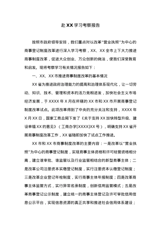 赴XX学习考察报告.doc