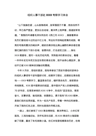 组织人事干部赴XXX考察学习体会.docx