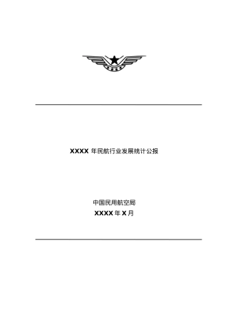 20XX 年民航行业发展统计公报.docx