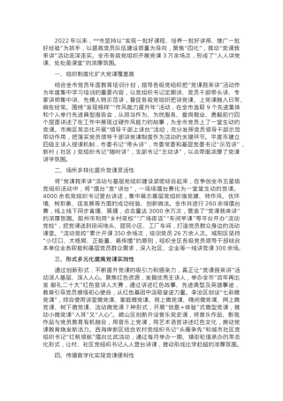 “党课我来讲”党建品牌创建情况总结.docx