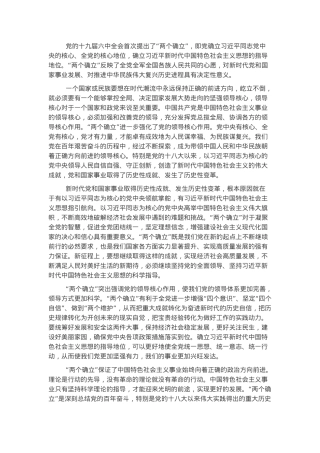 “两个确立”的历史决定性意义专题党课.docx