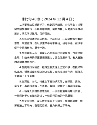 排比句40例（2024年12月4日）.docx