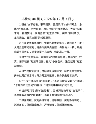 排比句40例（2024年12月7日）.docx