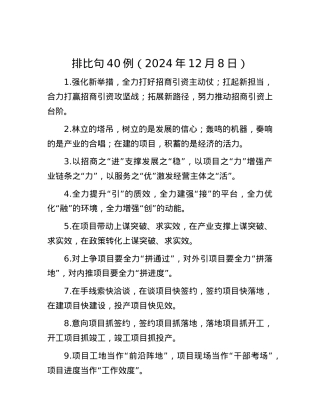 排比句40例（2024年12月8日）.docx