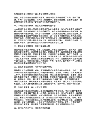 纪检监察员学习X的二十届三中全会精神心得体会.docx
