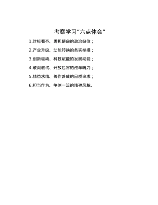 考察学习“六点体会”.docx