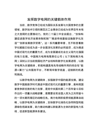 发挥数字电网的关键载体作用.docx
