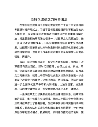 坚持以改革之力完善法治.docx