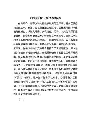 如何精准识别伪装场景.docx