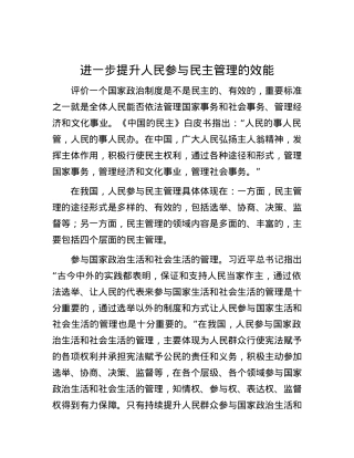 进一步提升人民参与民主管理的效能.docx
